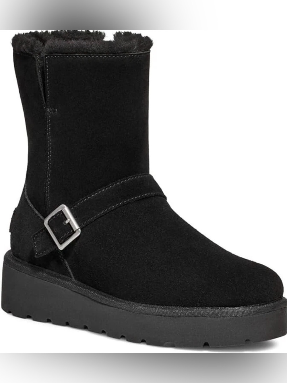 NIB Koolaburra by UGG W Kelissa Short Black Winter Boots with Buckle Size 11
